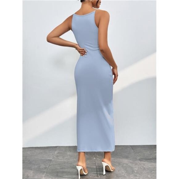 Spaghetti Straps Midi Bodycon Dress - Picture 10 of 16